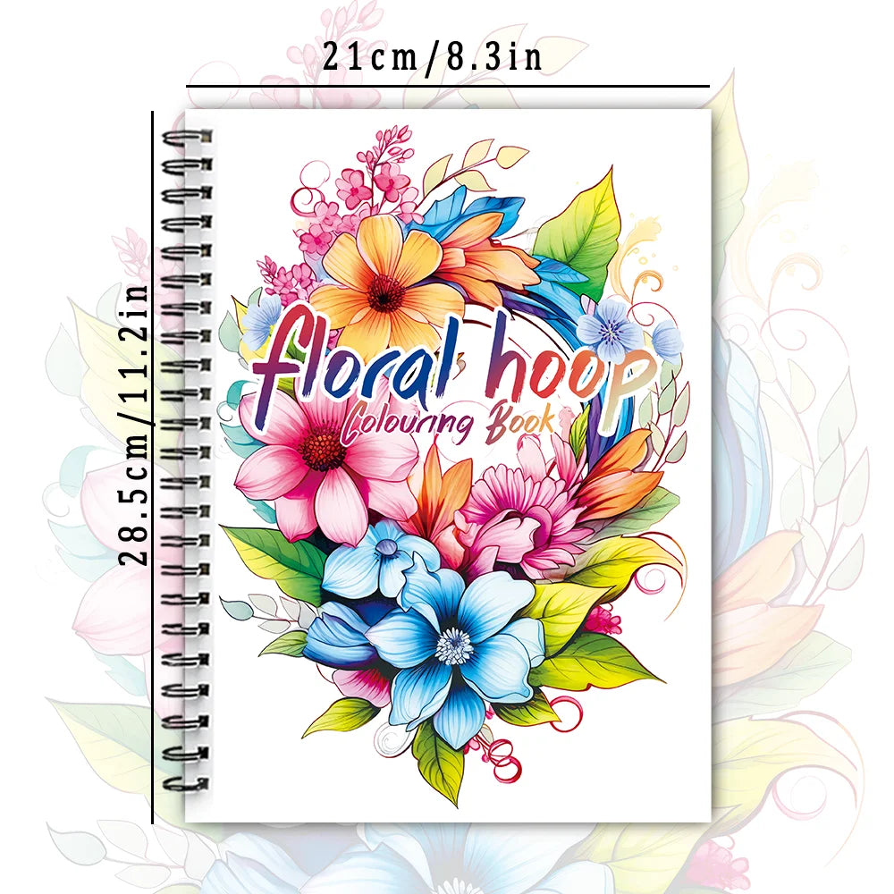 Floral Spiral Coloring Book